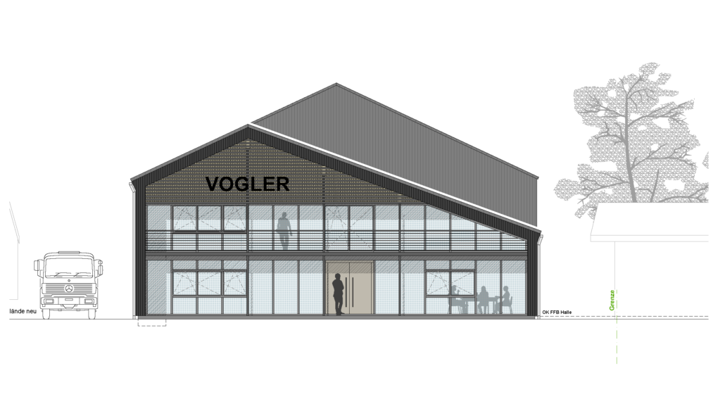 Zeichnung der neuen Halle in Wengen